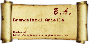 Brandeiszki Ariella névjegykártya