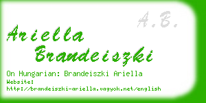 ariella brandeiszki business card